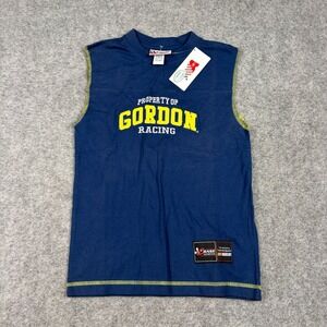 Y2K Chase Authentics NASCAR Gordon Racing Kids SM Navy Blue Sleeveless Shirt NWT